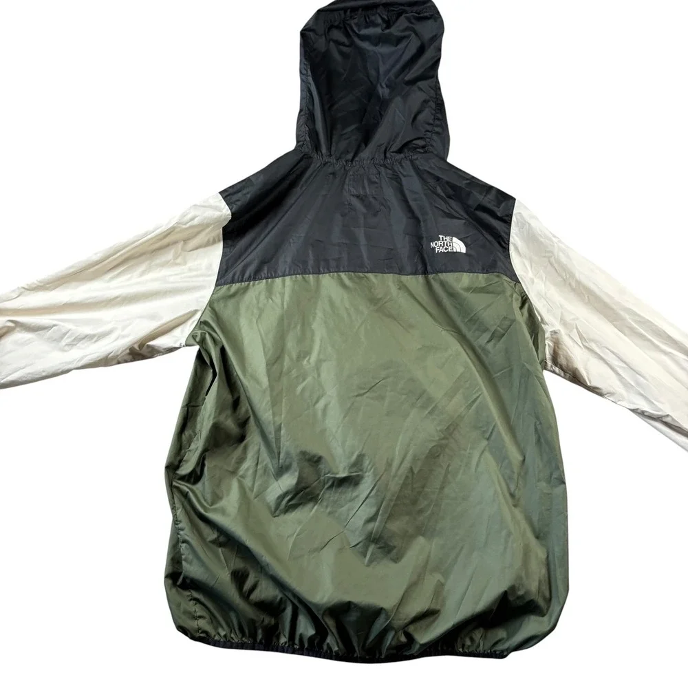 North Face Fanorak Anorak Mens L Green Windbreaker Fanny Pack Hiking Packable